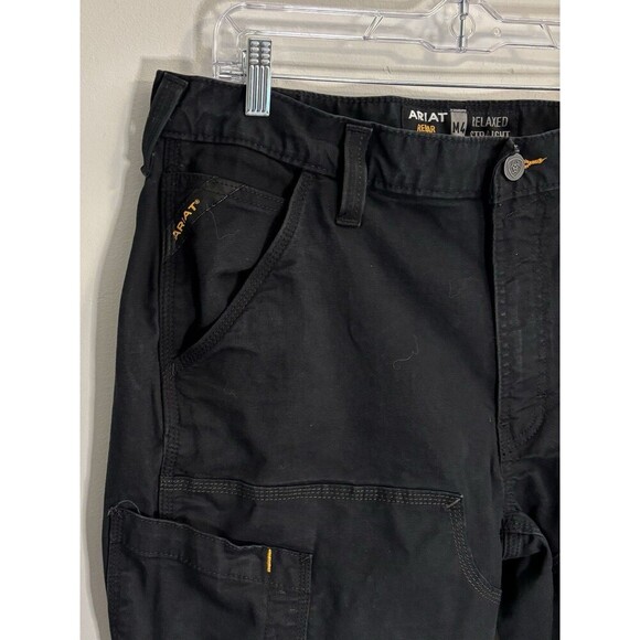 ARIAT Rebar M4 Black Durastretch Double Front Relaxed Straight Black Jeans 36x30 - Picture 5 of 15